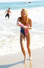 BELLA THORNE in Swimsuit at a Beach in Malibu, 07/04/2015
