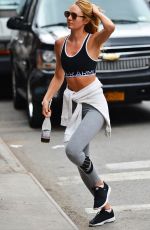 CANDICE SWANEPOEL heading to a Gym in New York 077/14/2015 [mq]