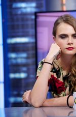 CARA DELEVINGNE at El Hormiguero TV Show in Madrid 07/08/2015