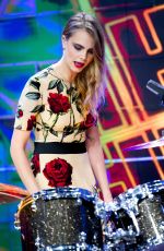 CARA DELEVINGNE at El Hormiguero TV Show in Madrid 07/08/2015
