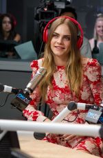 CARA DELEVINGNE at On Air with Ryan Seacrest in New York