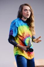CARA DELEVINGNE at Paper Towns Event at Apple Store in New York 07/21/2015