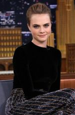 CARA DELEVINGNE at The Tonight Show Starring Jimmy Fallon in New York 07/16/2015