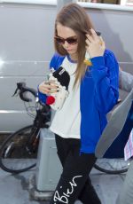 CARA DELEVINGNE Out and About in Soho 07/21/2015