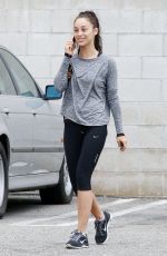CARA SANTANA in Leggings Leaves a Gym in Los Angeles 07/05/2015