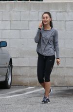CARA SANTANA in Leggings Leaves a Gym in Los Angeles 07/05/2015