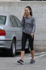 CARA SANTANA in Leggings Leaves a Gym in Los Angeles 07/05/2015