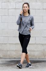 CARA SANTANA in Leggings Leaves a Gym in Los Angeles 07/05/2015