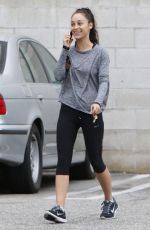 CARA SANTANA in Leggings Leaves a Gym in Los Angeles 07/05/2015