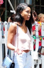 CHANEL IMAN and Jordan Clarkson Leaves Ivy in Beverly Hills 07/28/2015