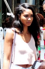 CHANEL IMAN and Jordan Clarkson Leaves Ivy in Beverly Hills 07/28/2015