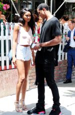 CHANEL IMAN and Jordan Clarkson Leaves Ivy in Beverly Hills 07/28/2015