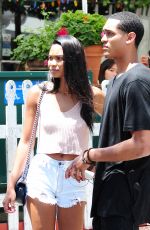CHANEL IMAN and Jordan Clarkson Leaves Ivy in Beverly Hills 07/28/2015