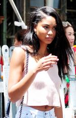 CHANEL IMAN and Jordan Clarkson Leaves Ivy in Beverly Hills 07/28/2015