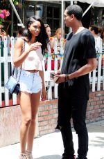 CHANEL IMAN and Jordan Clarkson Leaves Ivy in Beverly Hills 07/28/2015