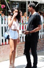 CHANEL IMAN and Jordan Clarkson Leaves Ivy in Beverly Hills 07/28/2015