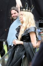 CHARLIZE THERON and EMILY BLUNT on the Set of The Huntsman 07/16/2015