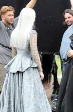 CHARLIZE THERON and EMILY BLUNT on the Set of The Huntsman 07/16/2015