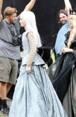 CHARLIZE THERON and EMILY BLUNT on the Set of The Huntsman 07/16/2015