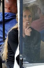 CHARLIZE THERON on the Set of The Huntsman 07/15/2015