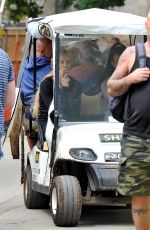 CHARLIZE THERON on the Set of The Huntsman 07/15/2015