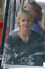 CHARLIZE THERON on the Set of The Huntsman 07/15/2015