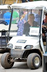 CHARLIZE THERON on the Set of The Huntsman 07/15/2015
