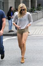 CHLOE MORETZ in Shorts Out and About in Vancouver 07/25/2015