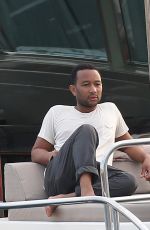 CHRISSY TEIGEN at a Yacht in St. Tropez 07/21/2015