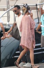 CHRISSY TEIGEN at a Yacht in St. Tropez 07/21/2015