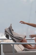 CHRISSY TEIGEN at a Yacht in St. Tropez 07/21/2015