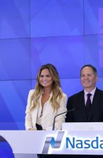CHRISSY TEIGEN at Viacom and Spike TV Ring the Nasdaq Opening Bell