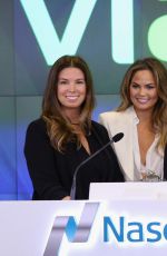 CHRISSY TEIGEN at Viacom and Spike TV Ring the Nasdaq Opening Bell