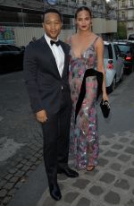 CHRISSY TEIGEN at Vogue Party at Paris Washion Week