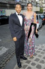 CHRISSY TEIGEN at Vogue Party at Paris Washion Week