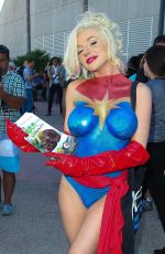 COURTNEY STODDEN Promotes PETA at Comic-con in San Diego