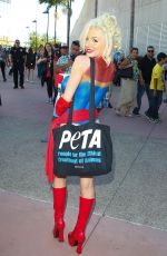 COURTNEY STODDEN Promotes PETA at Comic-con in San Diego