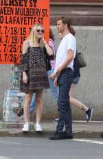 DAKOTA FANNING and Jamie Strachan Leaves iHop in Manhattan 07/27/2015