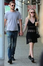 DAKOTA FANNING and Jamie Strachan Out and About in New York 07/25/2015