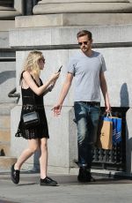 DAKOTA FANNING and Jamie Strachan Out and About in New York 07/25/2015