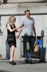DAKOTA FANNING and Jamie Strachan Out and About in New York 07/25/2015