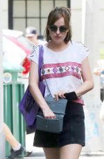DAKOTA JOHNSON Out and About in New York 07/29/2015