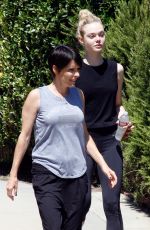 ELLE FANNINF in Tights Out in Studio City 07/24/2015