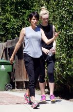 ELLE FANNINF in Tights Out in Studio City 07/24/2015