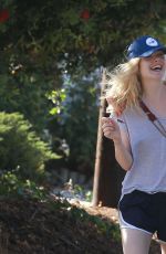 ELLE FANNING and Zalman Band Out in Studio City 07/26/2015