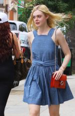 ELLE FANNING Leaves a Nail Salon in Studio City 07/08/2015