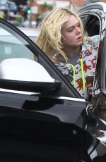 ELLE FANNING Lunch at Joan