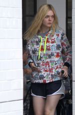 ELLE FANNING Lunch at Joan