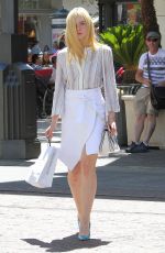 ELLE FANNING Out and About in Beverly Hills 07/12/2015