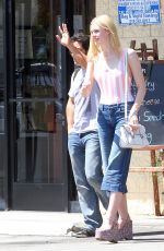 ELLE FANNING Out and About in Hollywood 07/27/2015